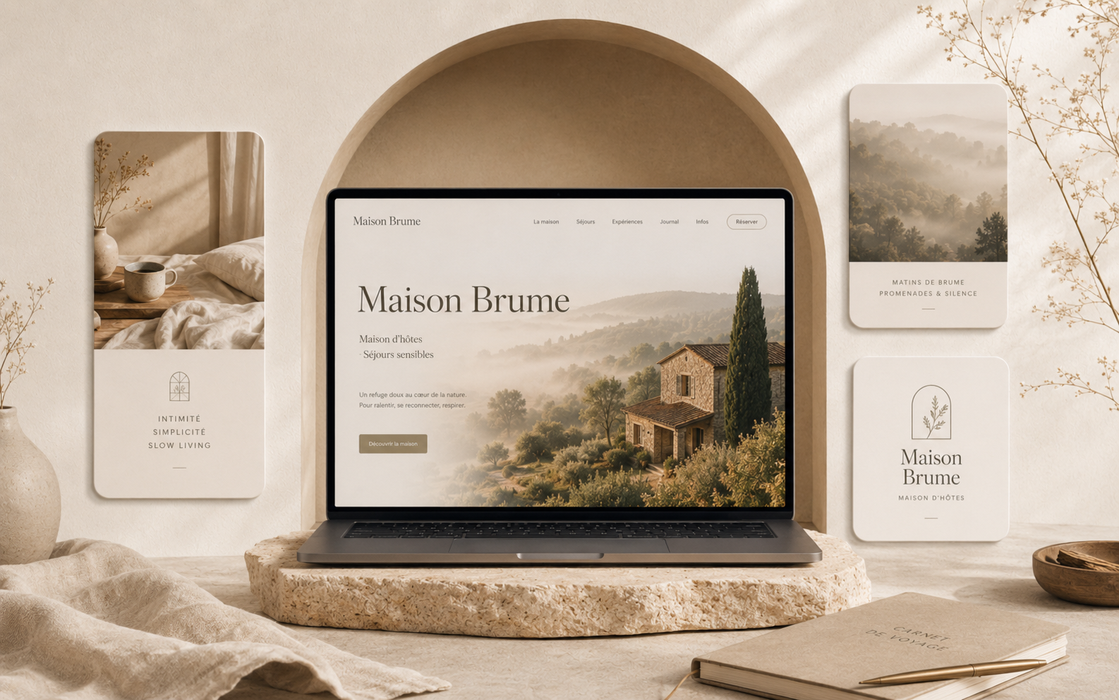 Visuel éditorial Maison Brume pour une newsletter de marque lifestyle